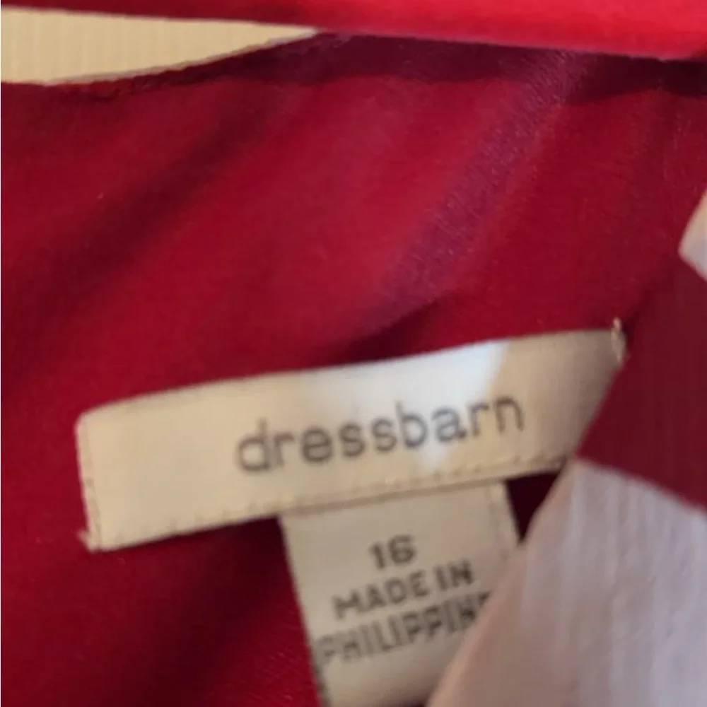 Dressbarn Red and White Polka Dot Midi Dress - Picture 2 of 3